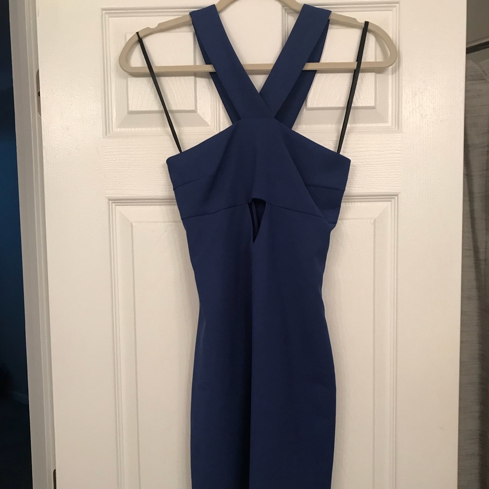 NBD royal blue formal mini dress
